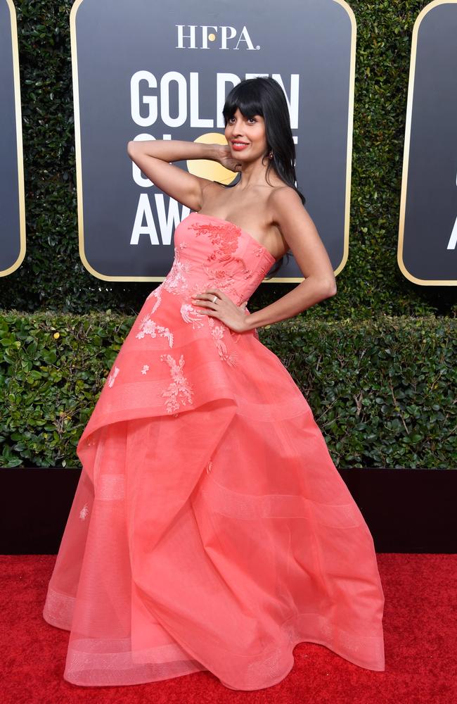 Jameela Jamil attends the 76th Annual Golden Globe Awards.