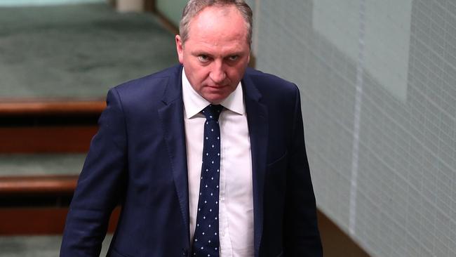 Barnaby Joyce in the House of Representativesyesterday. Picture: AAP.