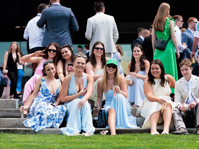 Racegoers soaking up the sun