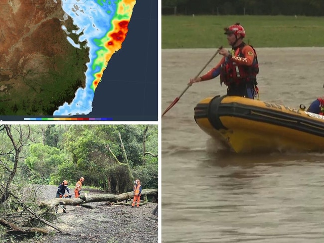 A desperate search has been launched after a vehicle was swept away by floodwaters during NSW’s wild and devastating storms.