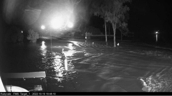 Flood cameras in the Central Highlands at 8pm Wednesday.