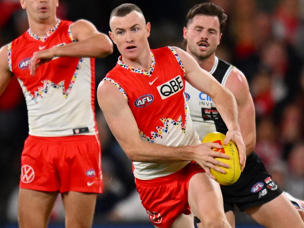 The Sydney Swans are in talks to re-sign Chad Warner. Picture: Morgan Hancock/AFL Photos/via Getty Images.