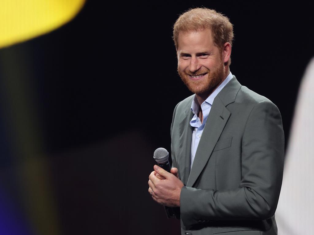 The Duke of Sussex onstage during the opening ceremony of the Invictus Games. Picture: Getty Images for the Invictus Games Foundation