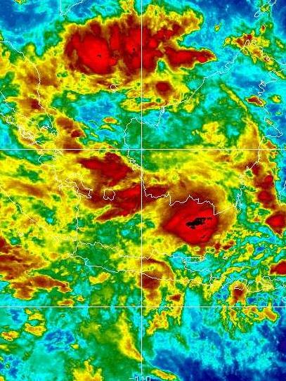 Flight QZ8501 flew into stormy conditions as seen on weather radar.