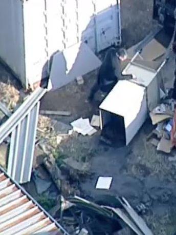 A man has been charged with murder after human remains were found in Oakleigh South. Picture: 9 News