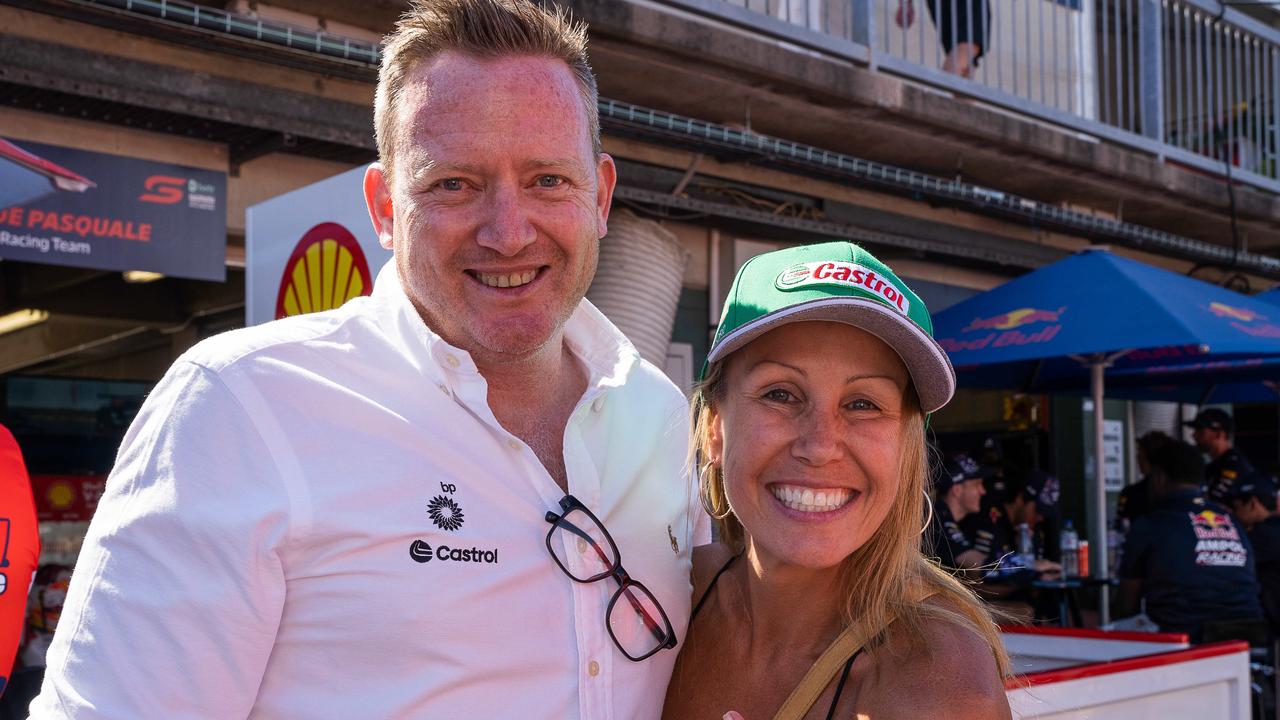 Hollie Goodall and Mathew Oreo at the 2023 Darwin Supercars. Picture: Pema Tamang Pakhrin