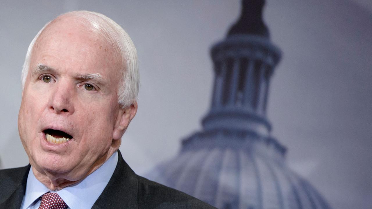 John McCain urged the Senate not to vote for Ms Haspel.