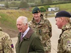 King Charles meets Ukrainian troops training in the UK
