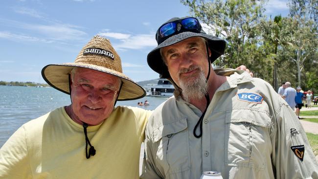 Tony McAnelly and Tony Miller at the Noosa Australia Day Festival at Lions Park Gympie Terrace, Noosaville on January 26, 2023. Picture: Katrina Lezaic