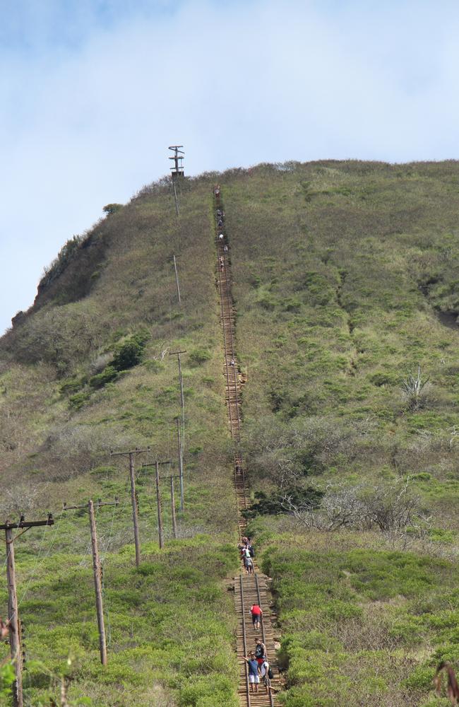 The view from the base of Koko Crater, looking up the trail. Photo: John Affleck Hawaii