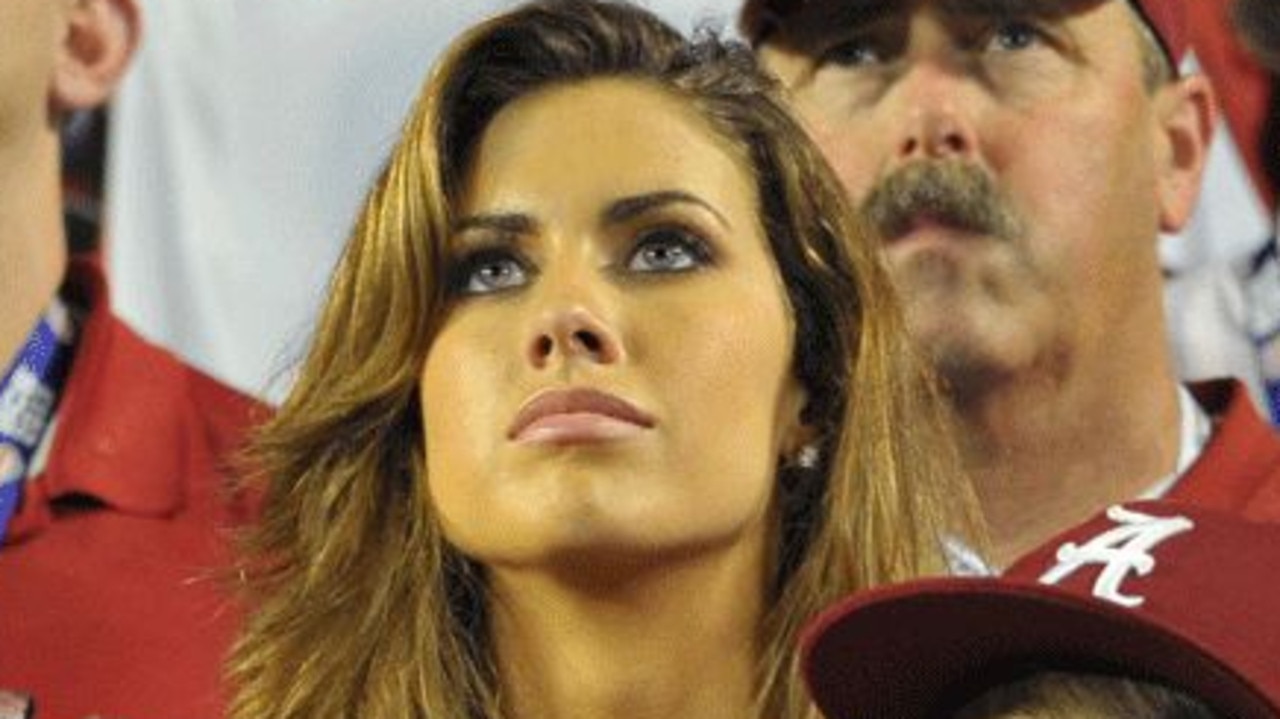 Katherine Webb at the college championship game where she took the attention away from the game and boyfriend AJ McCarron.