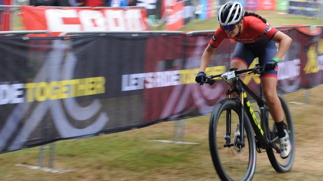 NATIONAL CHAMPION: Outstanding Northern Rivers cyclist Hayley Oakes, 17, took out the Australian Women's U19 Mountain Bike title in Tasmania in 2021 when she was only 16 years old.