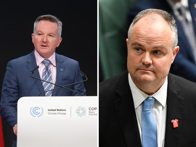 Climate Change and Energy Minister Chris Bowen at COP29 and opposition energy spokesman Ted O'Brien