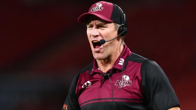 BRISBANE, AUSTRALIA - MARCH 12: Reds coach Brad Thorn during the round four Super Rugby Pacific match between the Queensland Reds and the Fijian Drua at Suncorp Stadium on March 12, 2022 in Brisbane, Australia. (Photo by Chris Hyde/Getty Images)