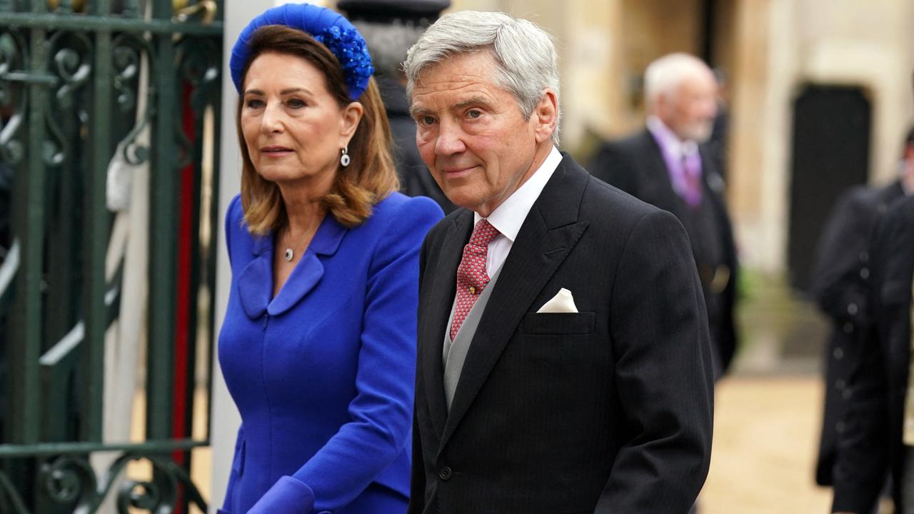 Kate’s parents, Michael and Carole Middleton. Picture: AFP