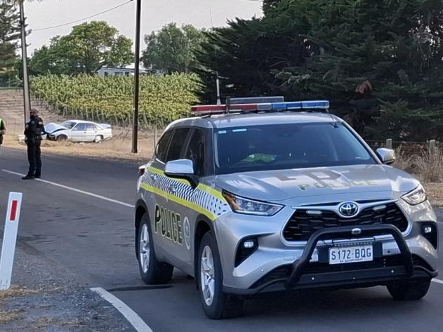 Three police officers and State Emergency Service crews remained at the scene of serious crash along Baylis Rd, Whites Valley, to determine how the crashed occurred in the early hours of Friday morning., , A portion of the road near Flour Mill Rd was blocked off, as investigators examined the scene, with fragments of debris from the vehicle seen on the road. Picture:Agnes Gichuhi