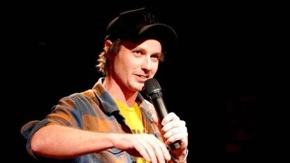 Cairns comedian Joe Waddington performing at Laughing Heart Comedy now at Three Wolves. Picture: Supplied