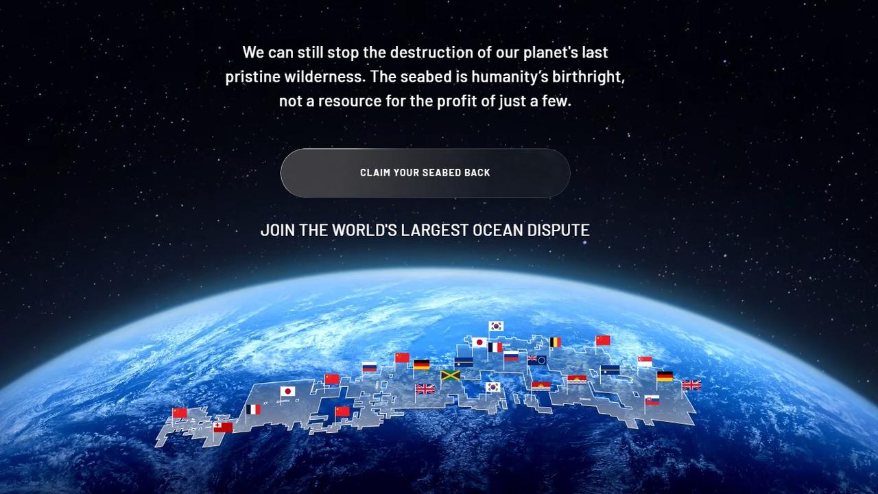 A new website allows people to claim their piece of the ocean floor. Picture: Supplied