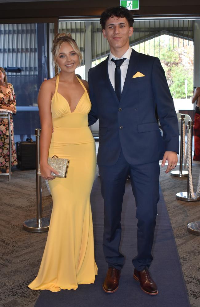 Pat Phillips and Mia Van der Linde at the Sunshine Coast Grammar School formal 2023. Photo: Jorina Maureschat