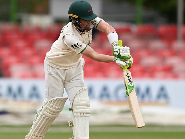 Sam Evans of Leicestershire. Photo: Gareth Copley/Getty Images