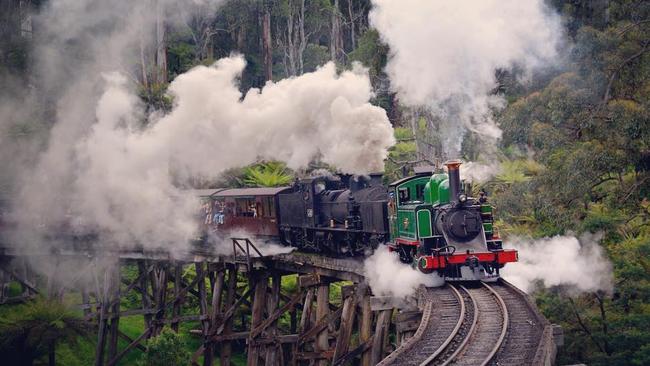 Puffing Billy is one of the world’s most famous steam trains. Photo: Instagram @ballywhodunnit1995 @lumbi_australia