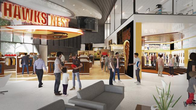 Hawthorn’s new base will have a museum and retail outlet.