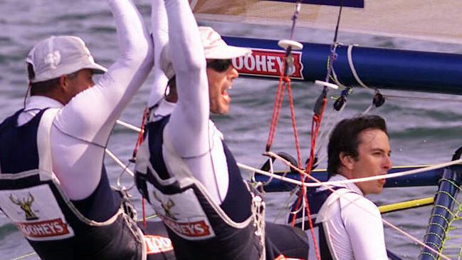 Crew on the Rag &amp; Famish Hotel skiff back in 2001.