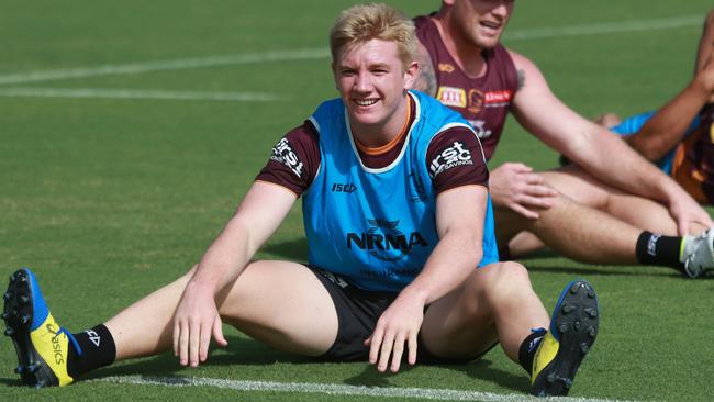 Halfback Tom Dearden at Broncos training at the Clive Berghofer Centre, Red Hill, Thursday April 25, 2019. (AAP/Image Sarah Marshall)