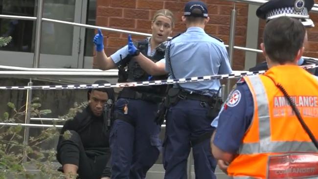 Police set up a crime scene around the property following the alleged kidnapping. Picture: 9News