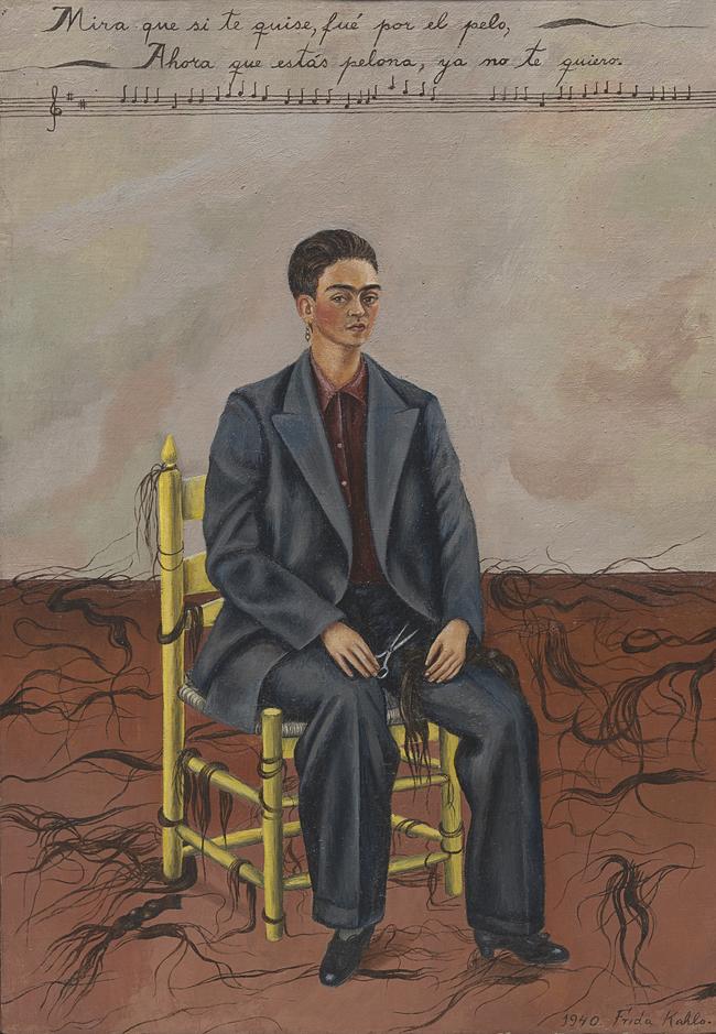 Frida Kahlo’s <i>Self-portrait with cropped hai</i>r (1940). Picture: Supplied