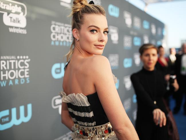 Margot Robbie attends The 23rd Annual Critics’ Choice Awards at Barker Hangar on January 11, 2018 in Santa Monica, California. Picture: Getty