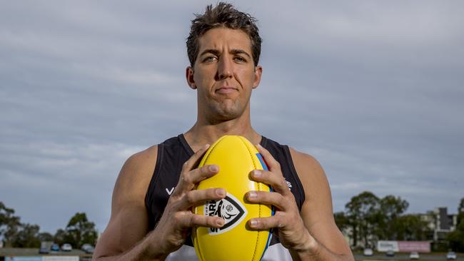 The late Alex Aurrichio - pictured after signing for Southport Sharks - was much loved by his Waratah, Sharks, Northern Blues and South Adelaide teammates. Picture: JERAD WILLIAMS