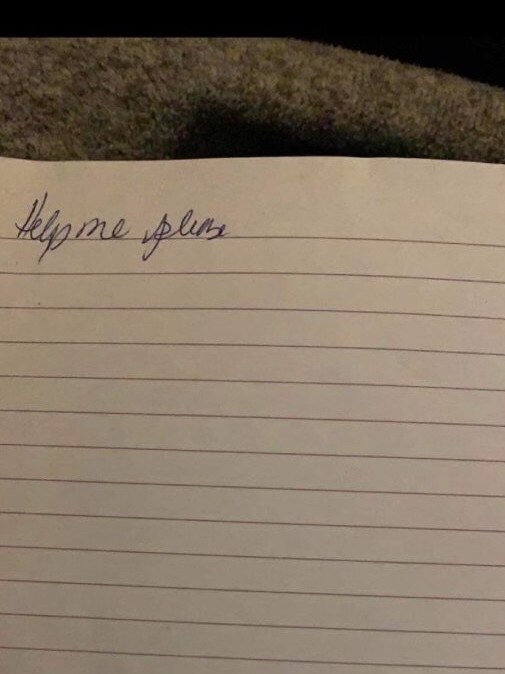 The final entry of Ms South’s diary read “help me please”. Pictures: supplied