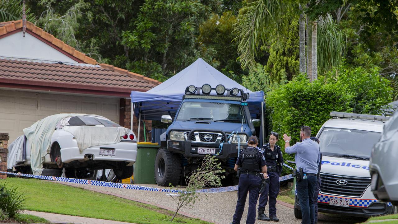 Police at the scene of the alleged wounding. Picture: Jerad Williams