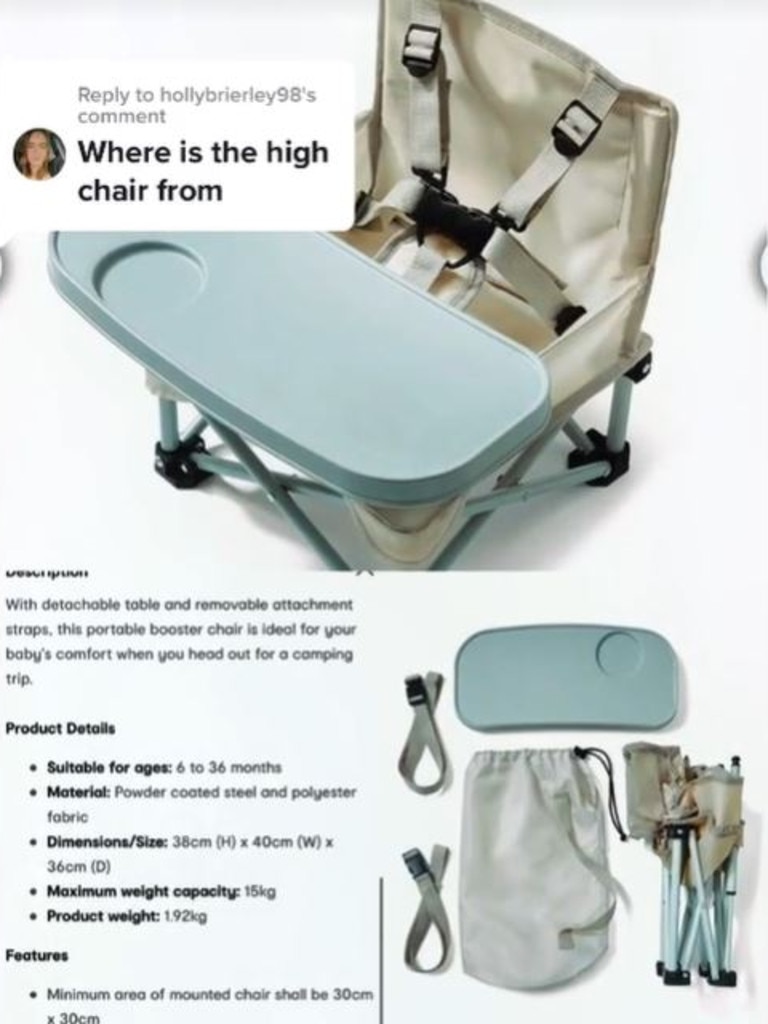 The 32 Kmart baby camping chair sending mums into a spin news Australia s leading news site