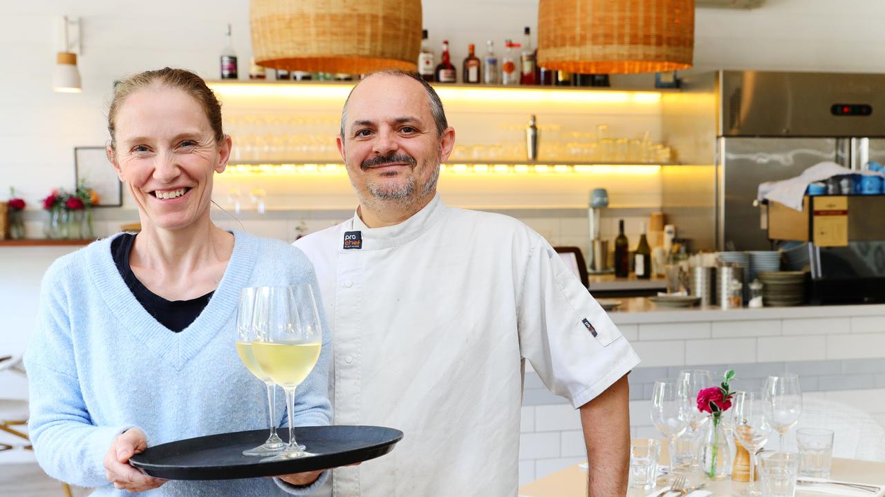 Husband and Wife team Karin Doldl and Frank Boulay who own Periwinkle Restaurant at Peregian Beach. Photo Lachie Millard