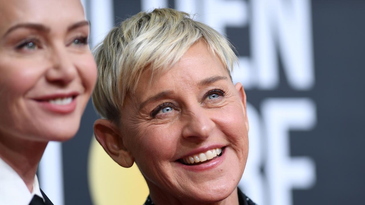 Ellen DeGeneres, pictured with Aussie wife Portia de Rossi, has been plagued by bad press in 2020. Picture: Valerie Macon/AFP