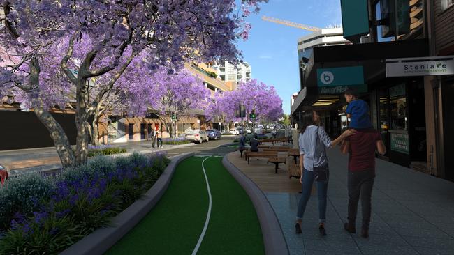 A concept design for the Spring St cycleway. Picture: Waverley Council.