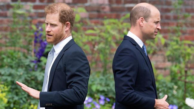 Friends say ‘William will never forgive Harry’. Picture: Dominic Lipinski/Pool/AFP