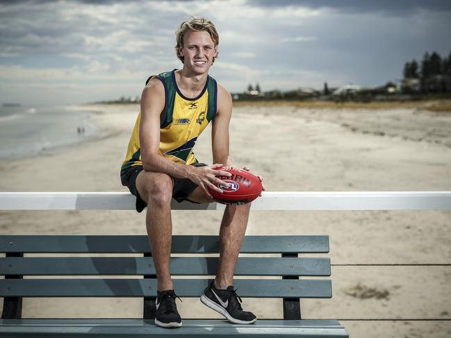 Henley’s Jack Lukosius may become an AFL star and has been touted as a potential No. 1 draft pick this year but he has been overlooked for this team. Picture: AAP/Mike Burton.