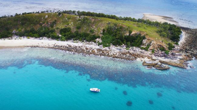 An aerial image of Fantome Island in Far North Queensland. Picture Lachie Millard