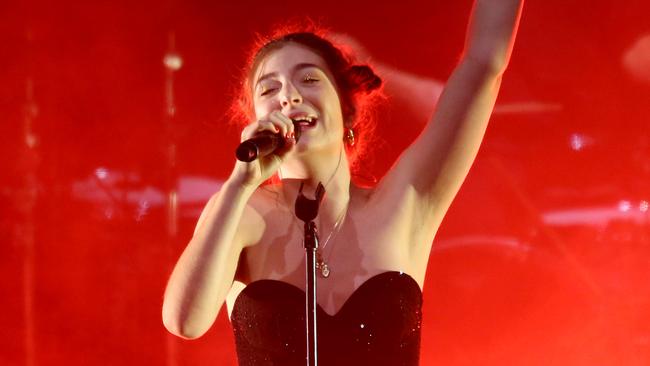 Lorde performs her Melodrama World Tour at Brisbane Riverstage, she ranked no 2 for her song <i>Royals</i> in 2013. Picture: AAP