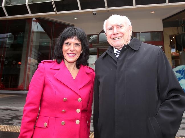 John Howard with Julia Banks when she was campaigning for the federal Victorian seat of Chisholm. Picture: Yuri Kouzmin