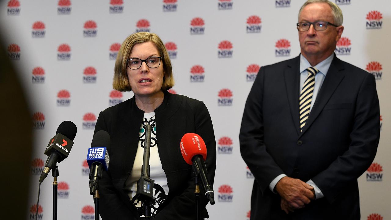 NSW chief health officer Kerry Chant and Health Minister Brad Hazzard urge people on the Northern Beaches to get tested. Picture: NCA NewsWire/Bianca De Marchi