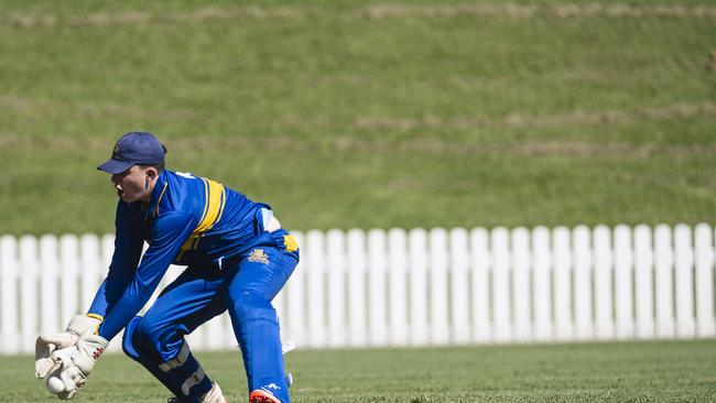 Toowoomba Grammar School wicketkeeper Oliver Dunk.