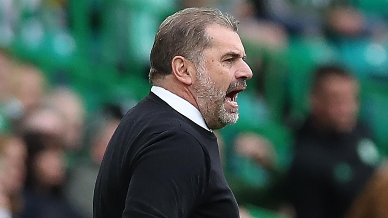 Ange Postecoglou reacts during Celtic’s clash with Dundee United.
