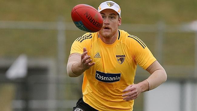 Jarryd Roughead back at Hawthorn pre-season training. Picture: Wayne Ludbey