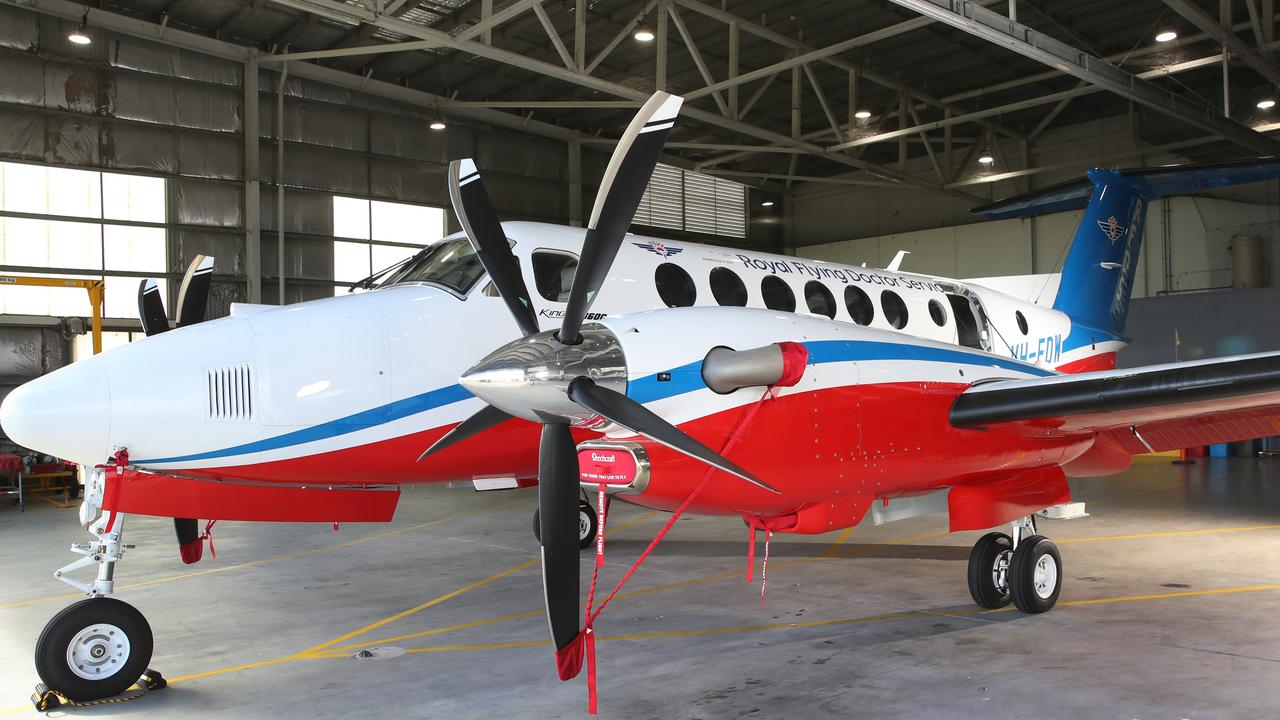 The Royal Flying Doctors Service new Beechcraft King Air 360CHW turboprop aircraft. Picture: Zak Simmonds