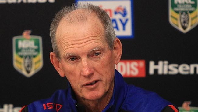 PLAYING a straight bat. Wayne Bennett used speculation about his future to take the heat off his players.