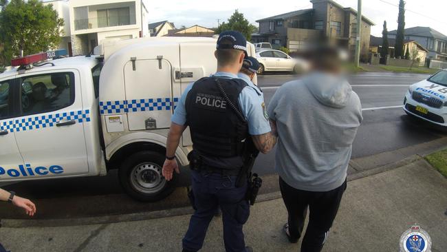 Cybercrime Squad detectives have charged three men after uncovering information about an alleged kidnapping in Sydney’s west earlier this year during an unrelated investigation. Picture: NSW Police